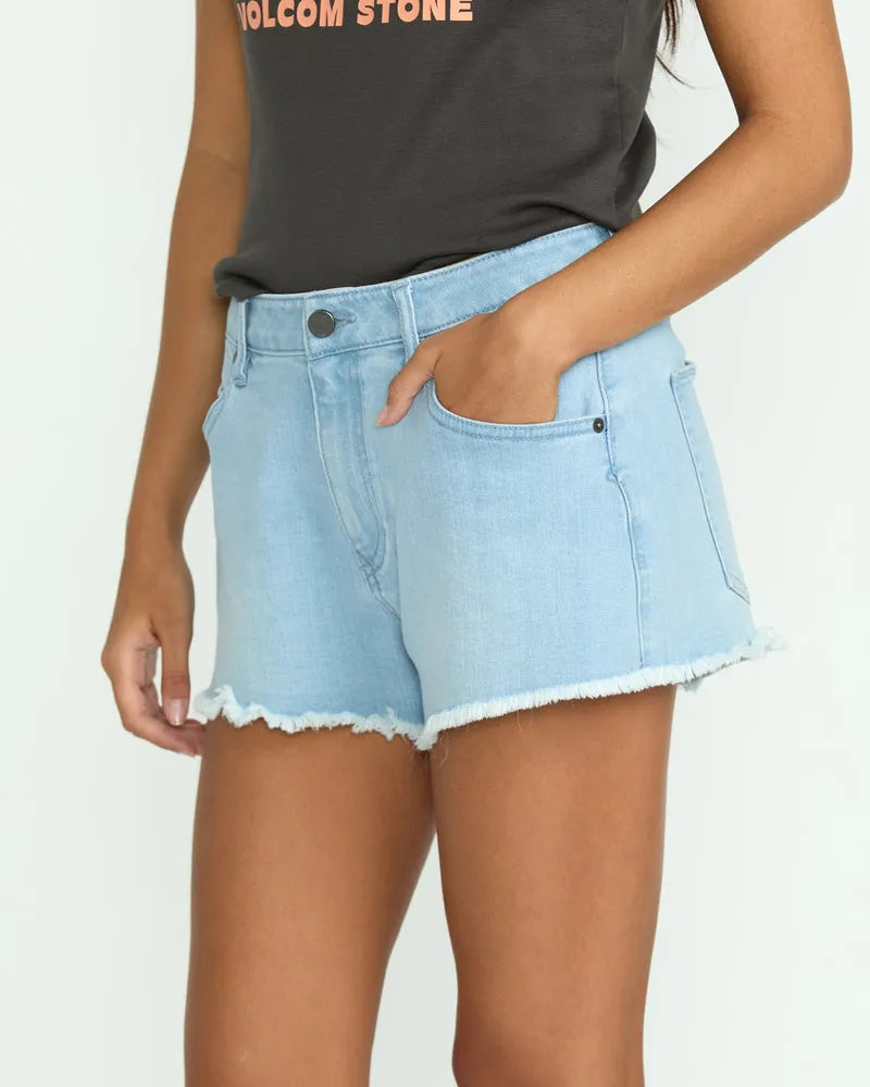 Volcom Womens Shorts 1991 Stoned Denim