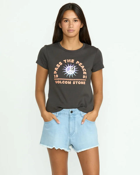 Volcom Womens Shorts 1991 Stoned Denim