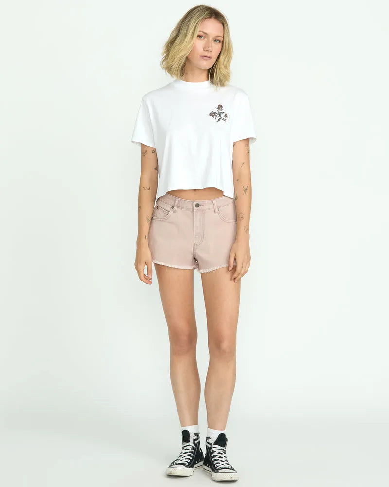 Volcom Womens Shorts 1991 Stoned Denim