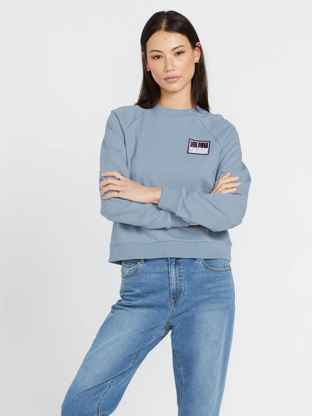 Volcom Womens Sweatshirt Truly A Deal Crew