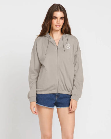 Volcom Womens Sweatshirt Truly Deal Zip Hoodie