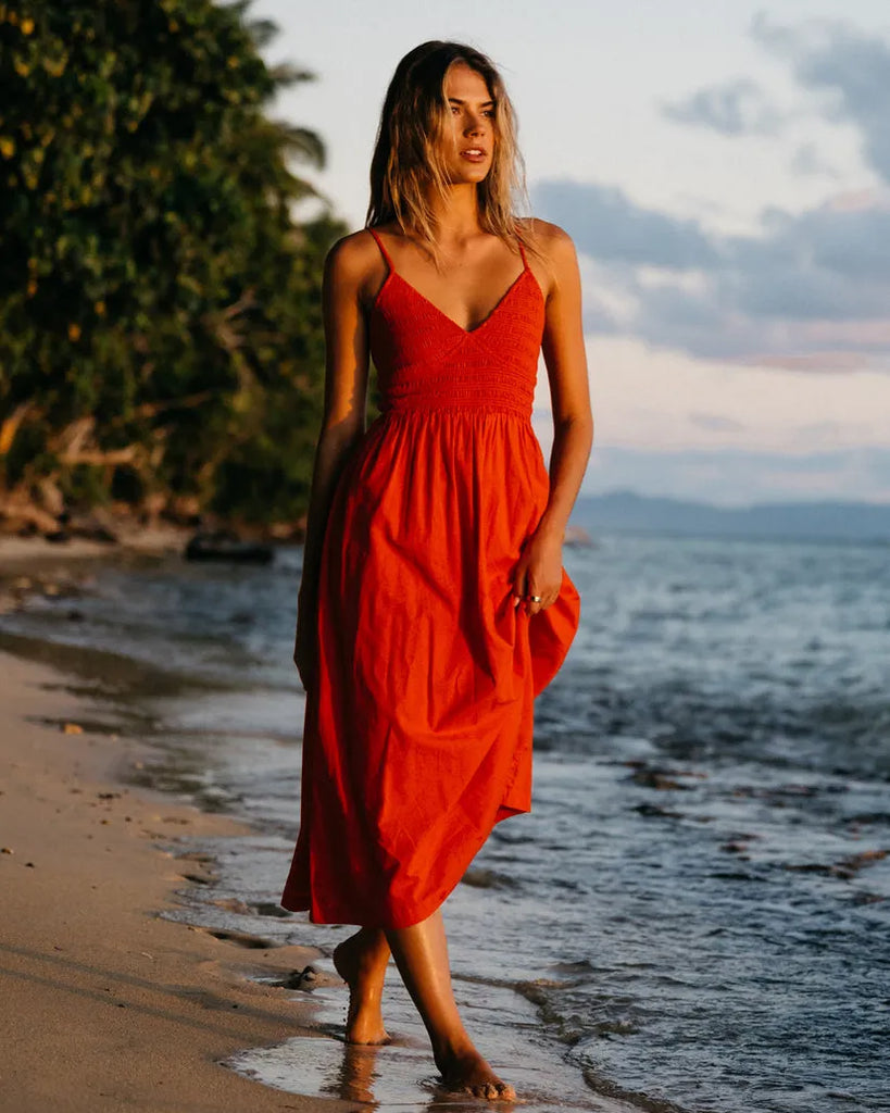 Billabong Womens Dress Such A Trip Midi