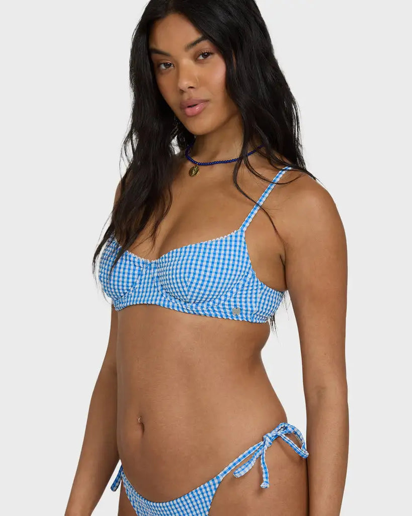 Billabong Womens Bikini Top Mini Wave Check Helena Underwire
