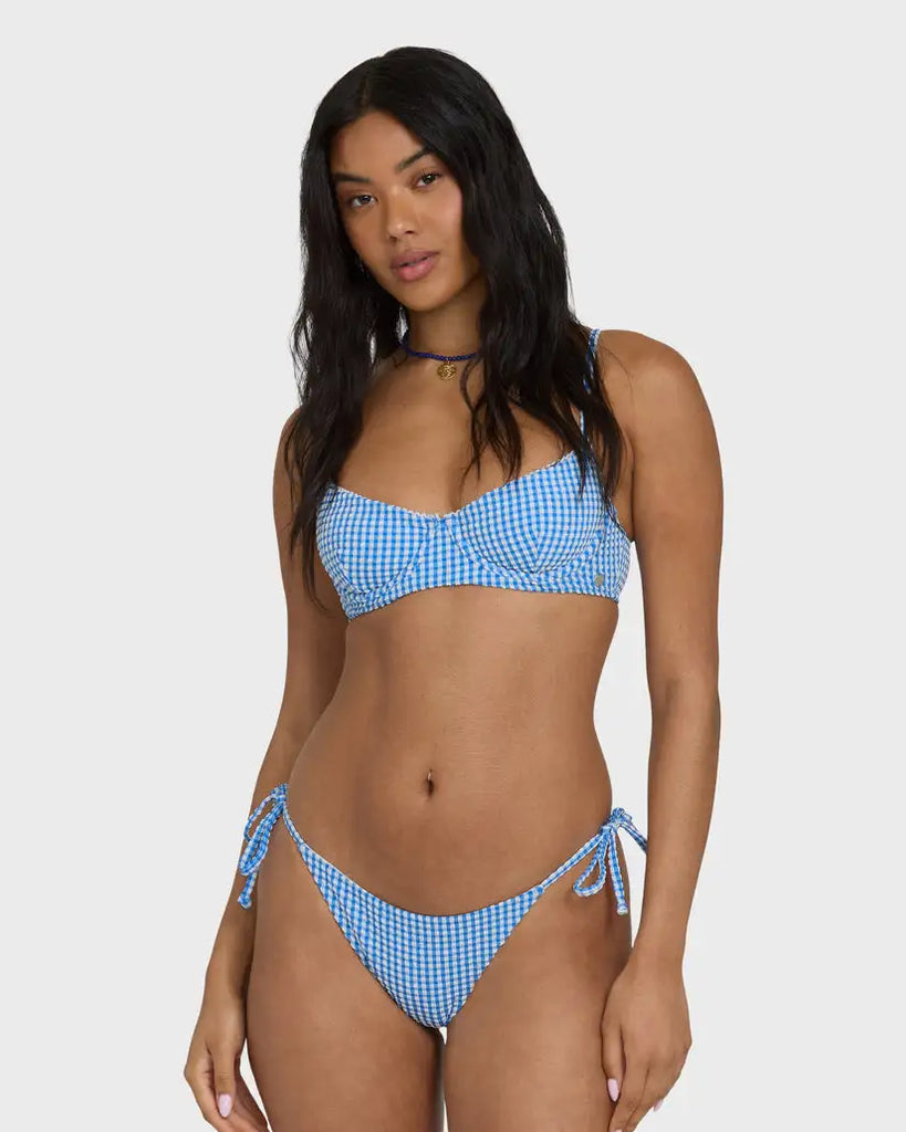 Billabong Womens Bikini Top Mini Wave Check Helena Underwire