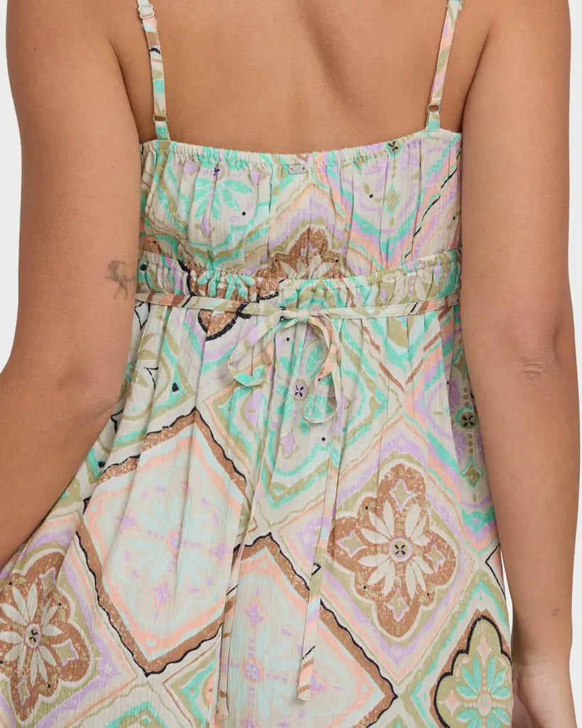 Billabong Womens Dress Dreaming Of Sun Crinkle Mini
