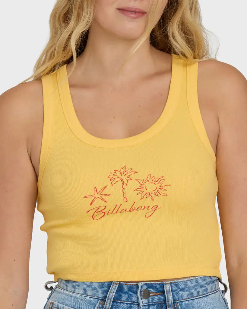 Billabong Womens Tank Top Sun Palm Seashell