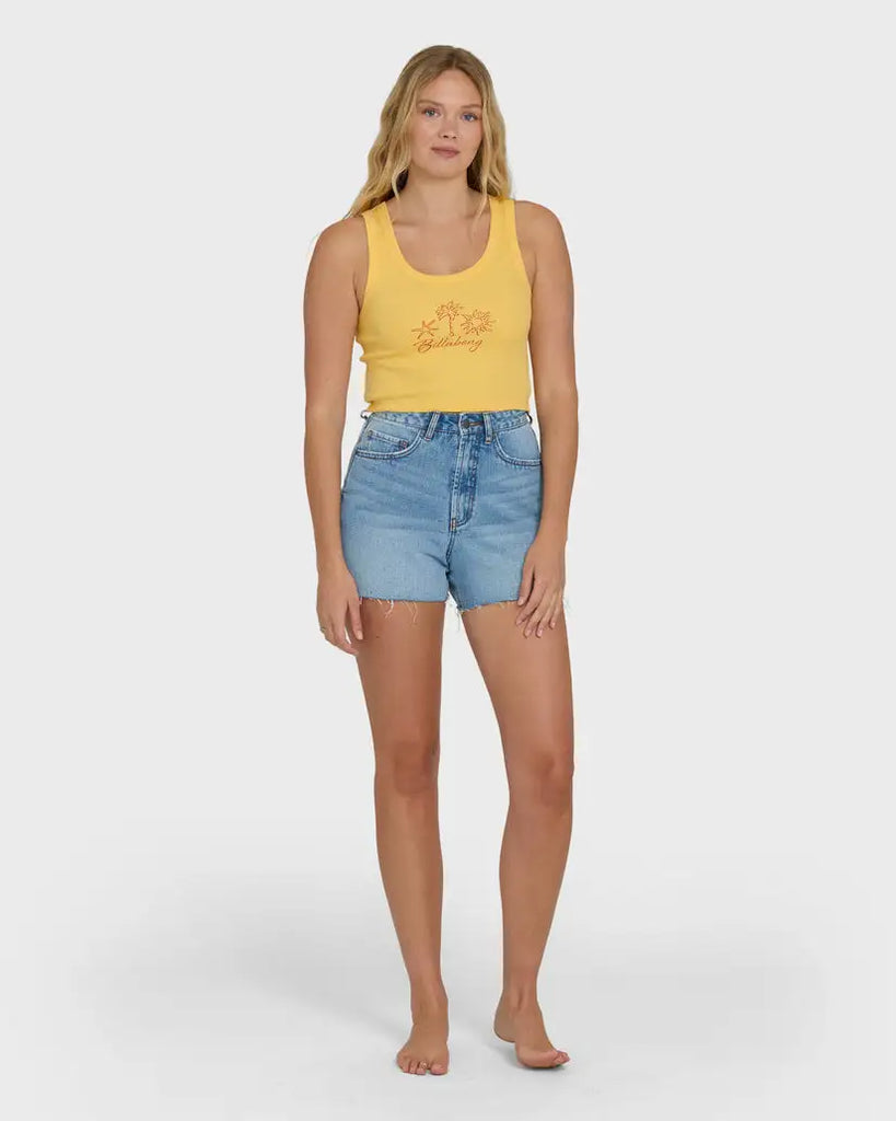 Billabong Womens Tank Top Sun Palm Seashell