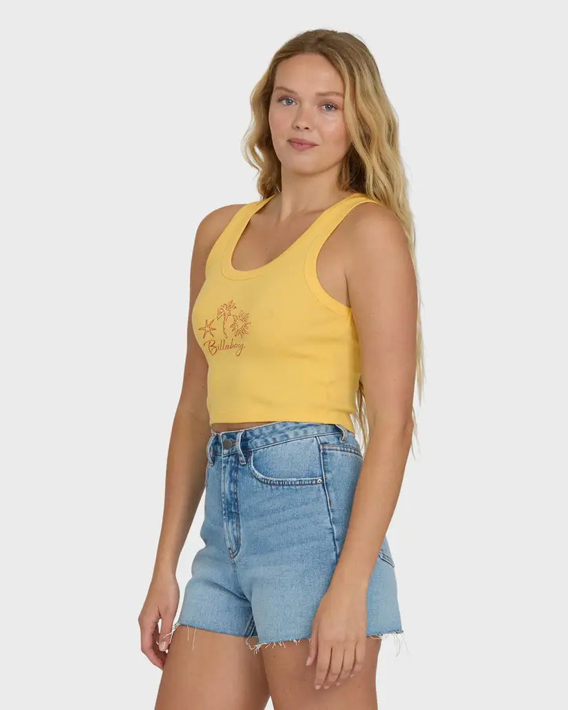 Billabong Womens Tank Top Sun Palm Seashell