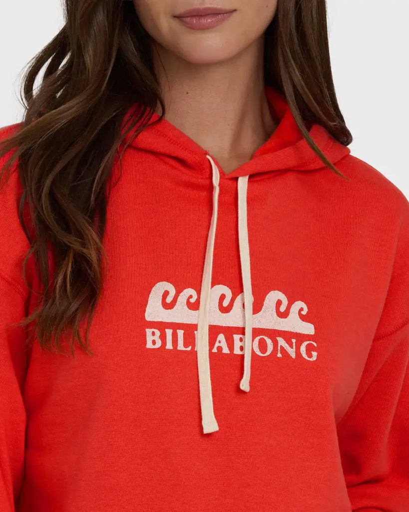 Billabong Womens Sweatshirt Surfing In Town Pullover Hoodie
