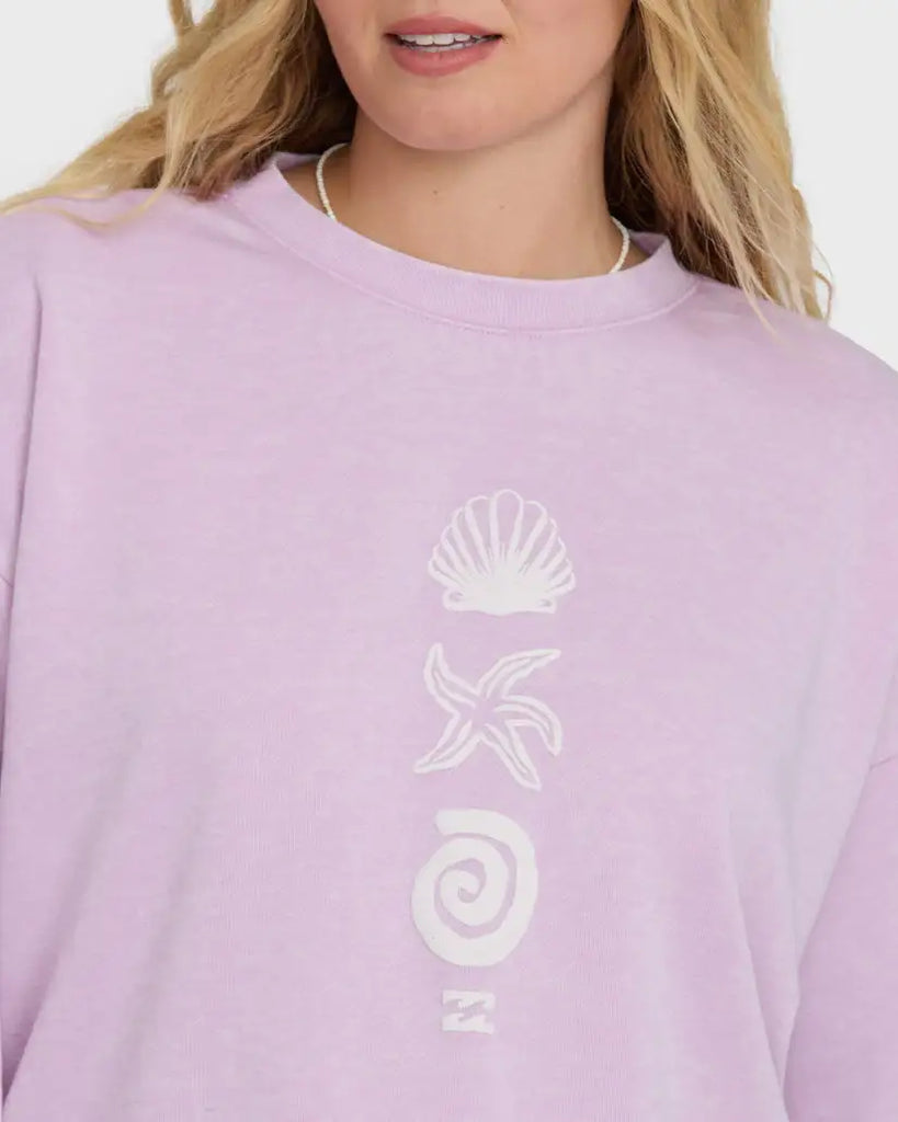 Billabong Womens Sweatshirt Echo Burnout Crewneck