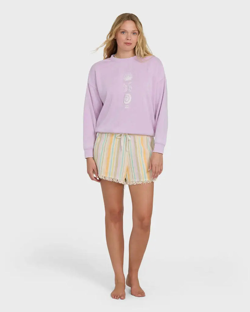 Billabong Womens Sweatshirt Echo Burnout Crewneck