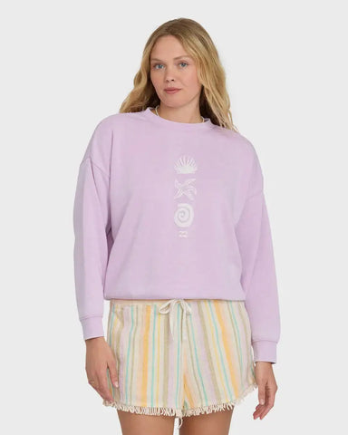 Billabong Womens Sweatshirt Echo Burnout Crewneck