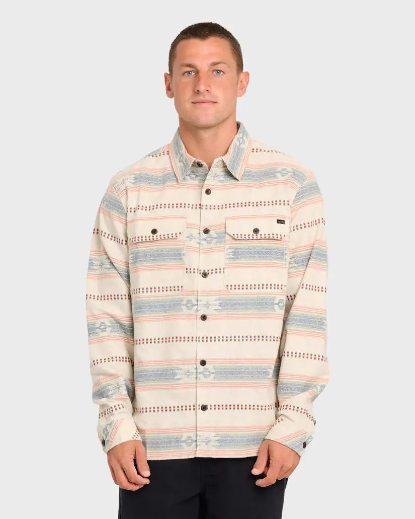 Billabong Mens Shirt Offshore Jacquard Long Sleeve Flannel