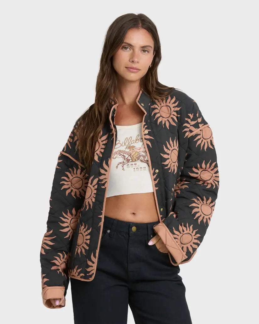 Billabong Womens Jacket Folk Story Quilted