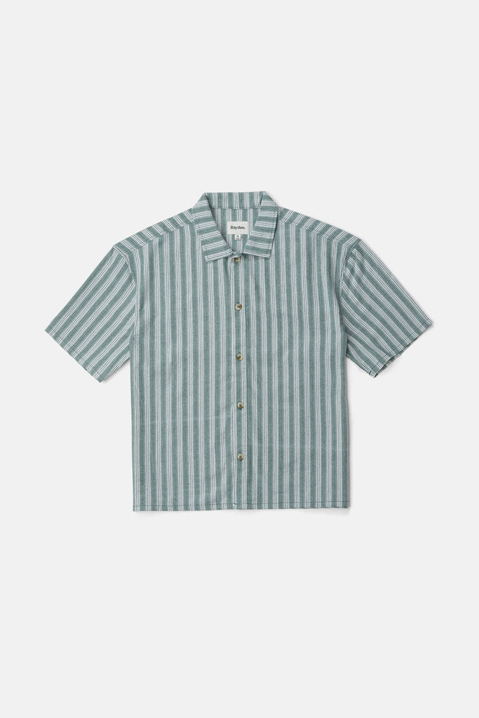 Rhythm Mens Woven Butcher Stripe Relaxed