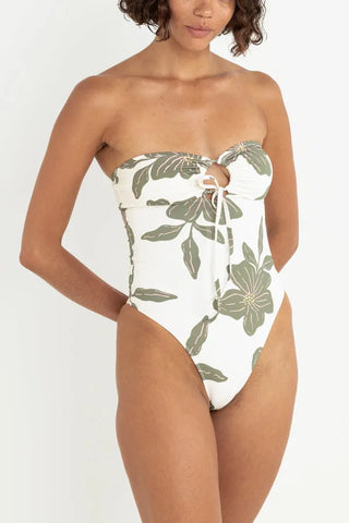 Rhythm Womens Swimsuit Kia Floral Tie Front One Piece