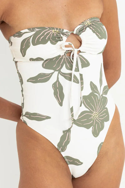 Rhythm Womens Swimsuit Kia Floral Tie Front One Piece