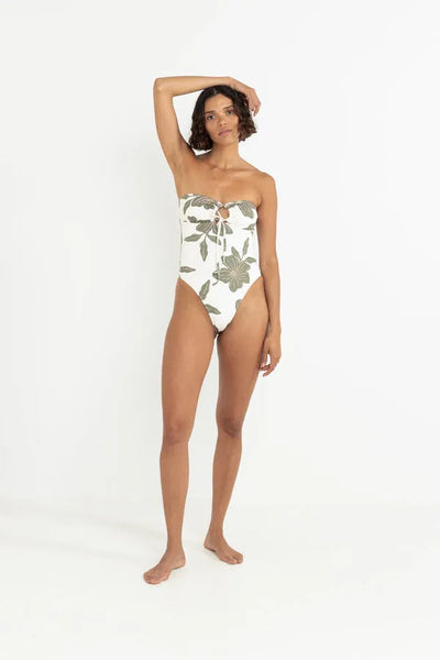 Rhythm Womens Swimsuit Kia Floral Tie Front One Piece
