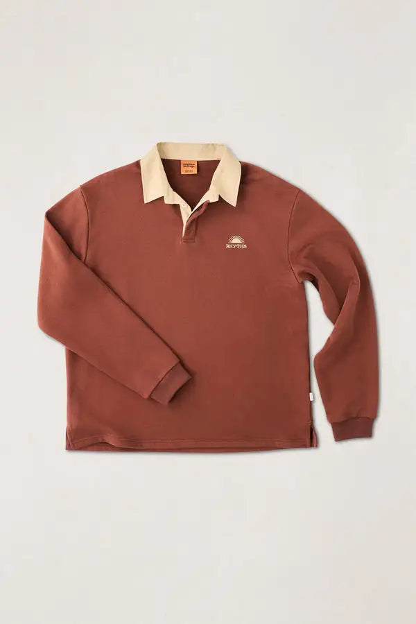 Rhythm Mens Shirt Heritage Bloom Rugby Polo