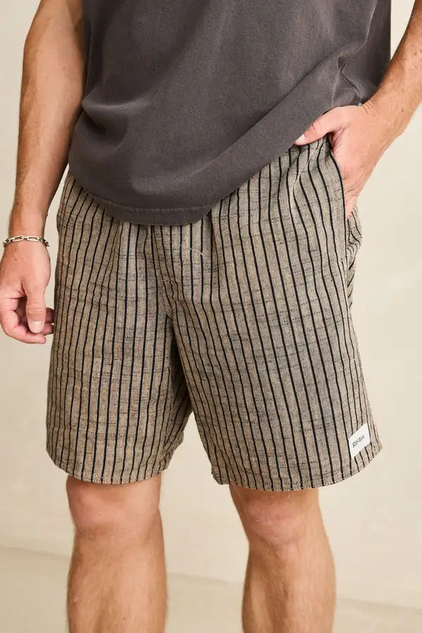 Rhythm Mens Shorts Texture Stripe Jam