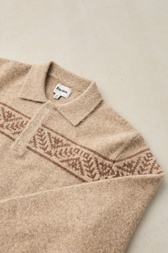 Rhythm Mens Shirt Longreach Jaquard Knit