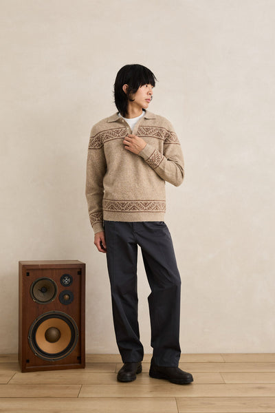 Rhythm Mens Shirt Longreach Jaquard Knit
