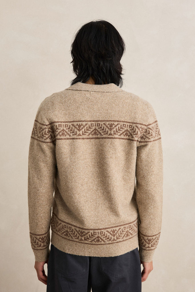 Rhythm Mens Shirt Longreach Jaquard Knit