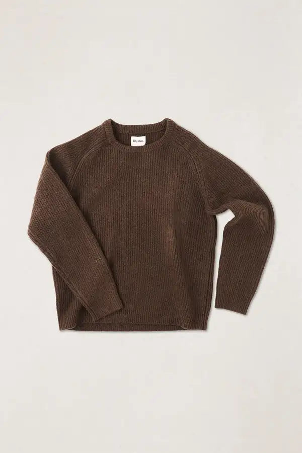 Rhythm Mens Sweater Vintage Waffle Knit