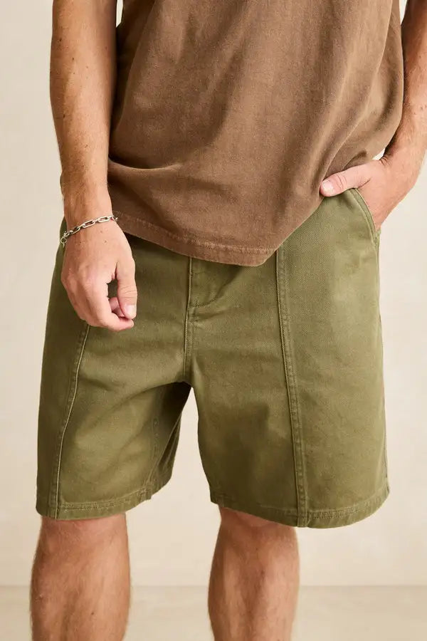 Rhythm Mens Shorts Relaxed Haight Twill
