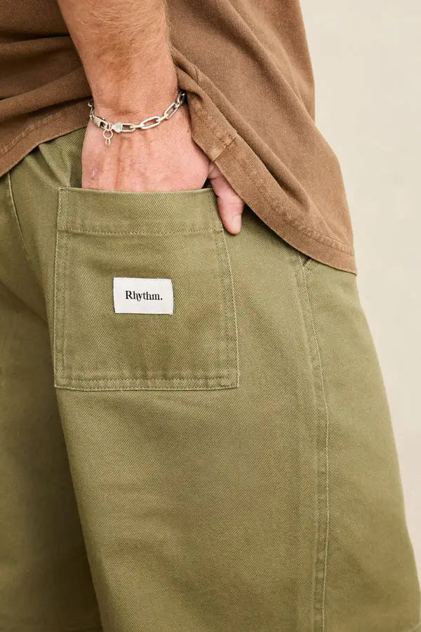 Rhythm Mens Shorts Relaxed Haight Twill
