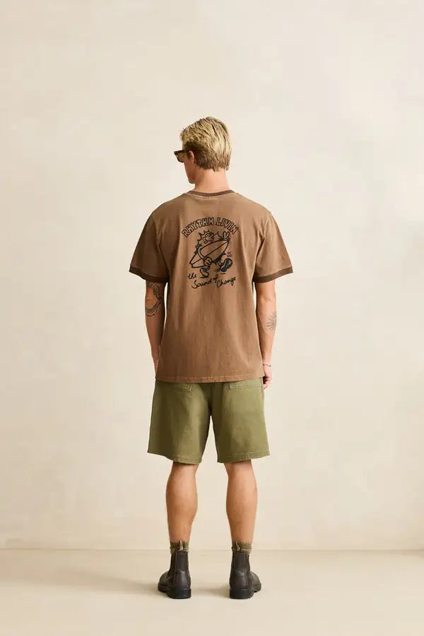 Rhythm Mens Shorts Relaxed Haight Twill