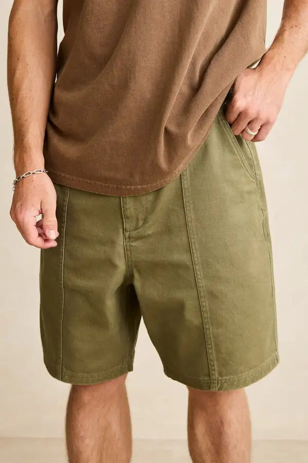 Rhythm Mens Shorts Relaxed Haight Twill