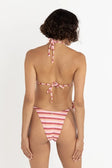 Rhythm Womens Bikini Bottoms Ibiza Stripe Rib Tie Side Hi Cut