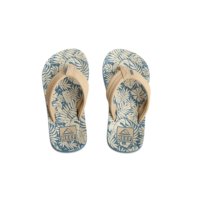 Reef Kids Sandals Kids Ahi Blue/Tan Palm