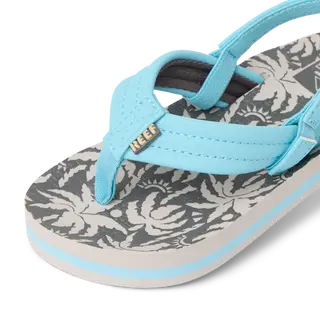 Reef Kids Sandals Little Ahi Light Blue Palm