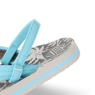 Reef Kids Sandals Little Ahi Light Blue Palm