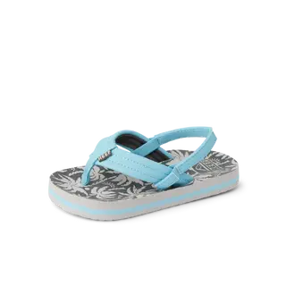 Reef Kids Sandals Little Ahi Light Blue Palm
