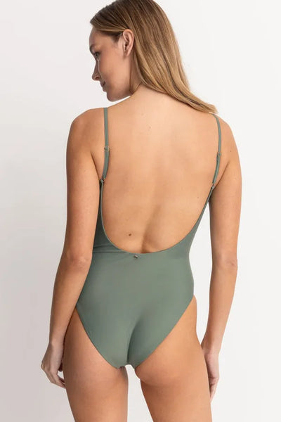 Rhythm Womens Swimsuit Classic Minimal One Piece