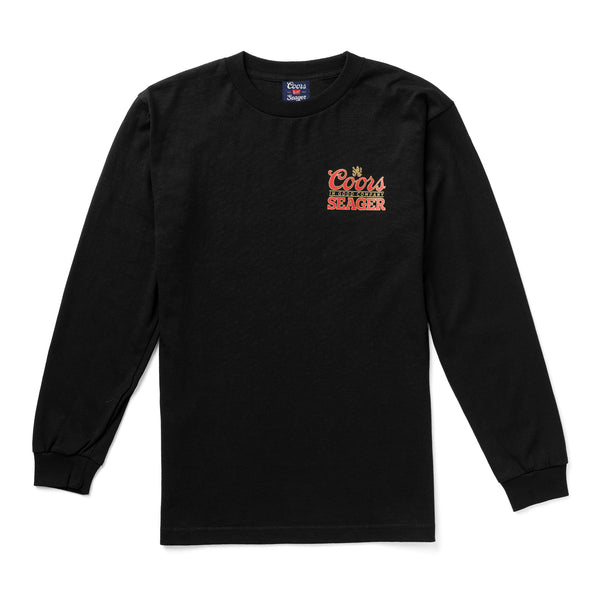 Seager Mens Shirt Seager x Coors Banquet Brand Long Sleeve