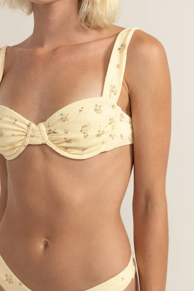 Rhythm Womens Bikini Top Dahlia Floral Underwire