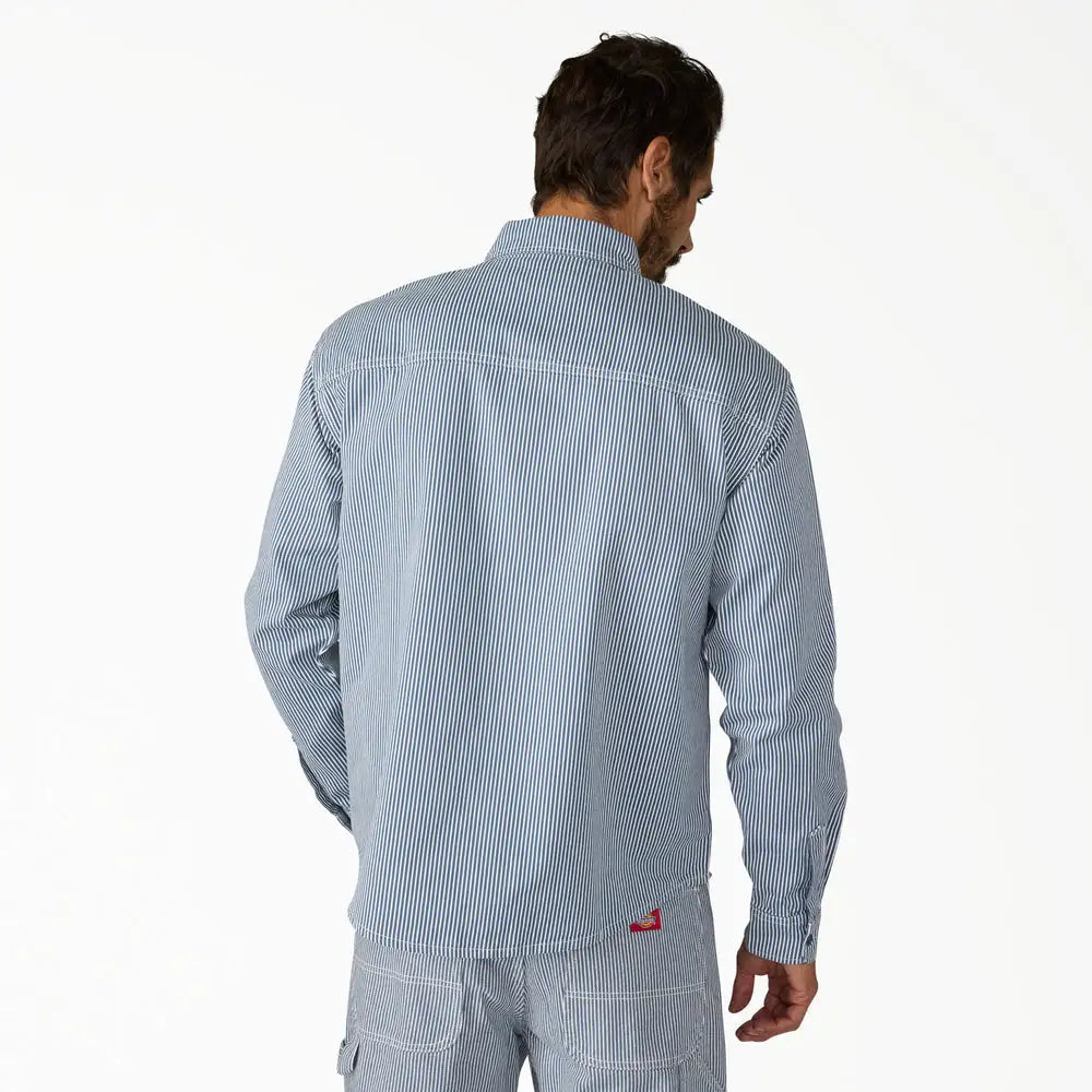 Dickies Mens Shirt Hickory Long Sleeve Work Shirt