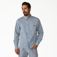 Dickies Mens Shirt Hickory Long Sleeve Work Shirt