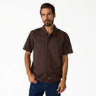 Dickies Mens Woven Worn In Solid Work Shirt