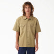 Dickies Mens Woven Worn In Solid Work Shirt