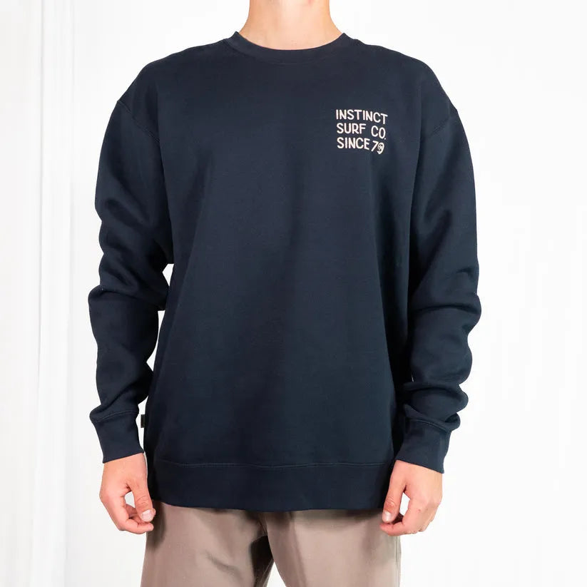 Instinct Mens Sweater Crate Crew Fleece