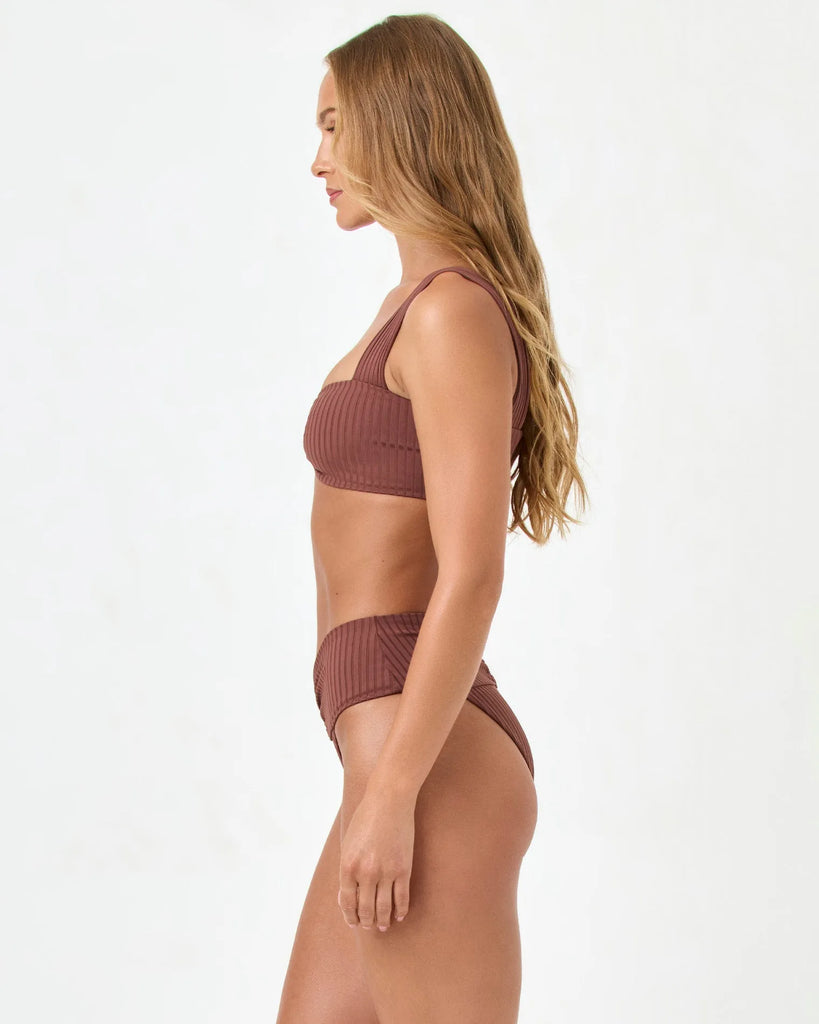 L*Space Womens Bikini Top Eco Ocean Rib Marlee