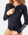 Roxy Womens Rashguard New Essentials Long Sleeve Zipped Lycra