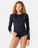 Roxy Womens Rashguard New Essentials Long Sleeve Zipped Lycra