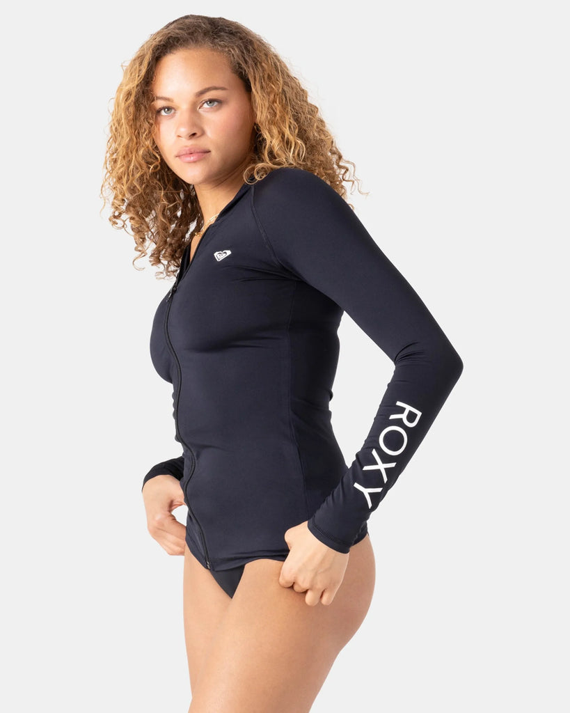 Roxy Womens Rashguard New Essentials Long Sleeve Hoodie Zipped