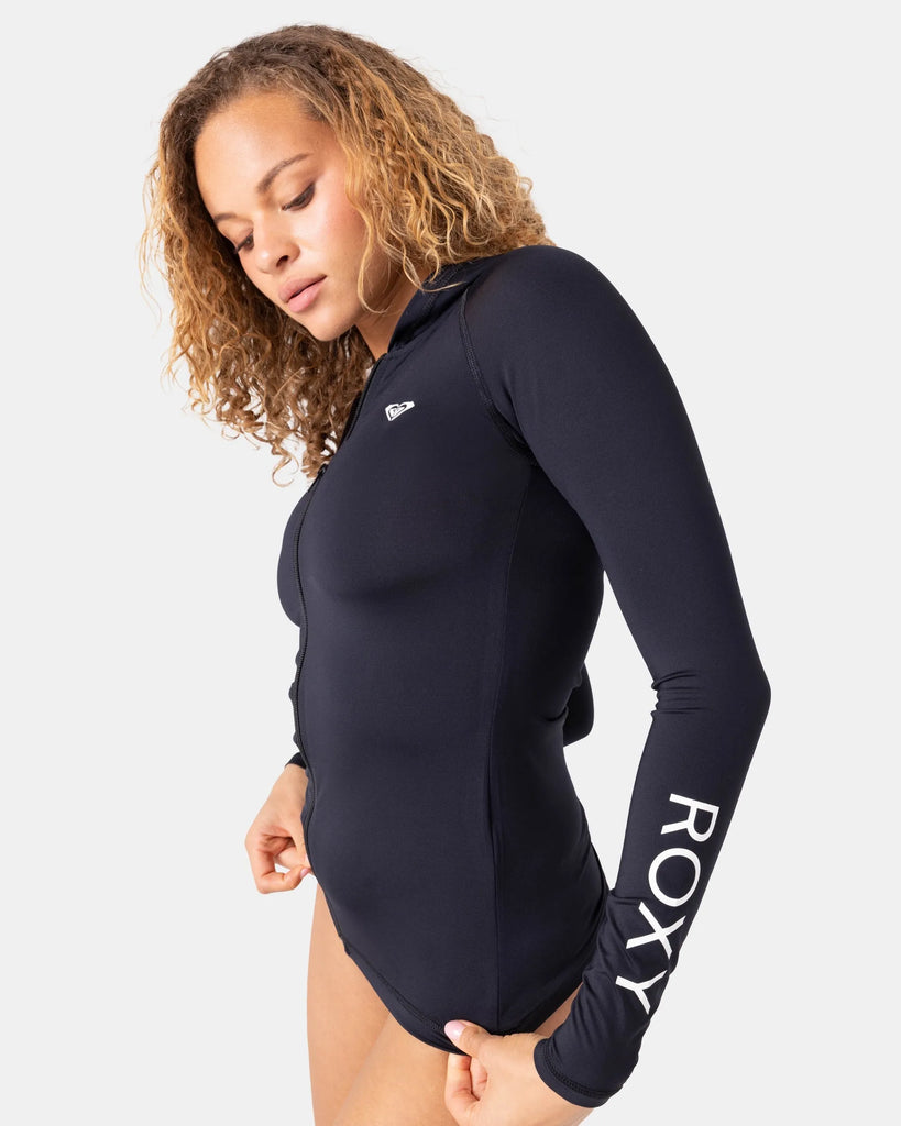 Roxy Womens Rashguard New Essentials Long Sleeve Hoodie Zipped
